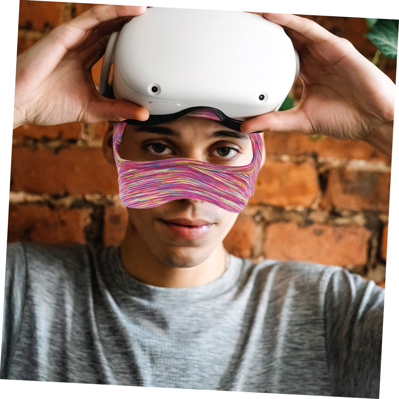 DOITOOL 5 Piezas Gafas de Realidad Virtual Band Venda Ojo Respirable Cubierta de Ojo para VR Accesorios VR Auriculares Cubierta del Ojo del Auricular VR Cubierta de la máscara VR Relleno