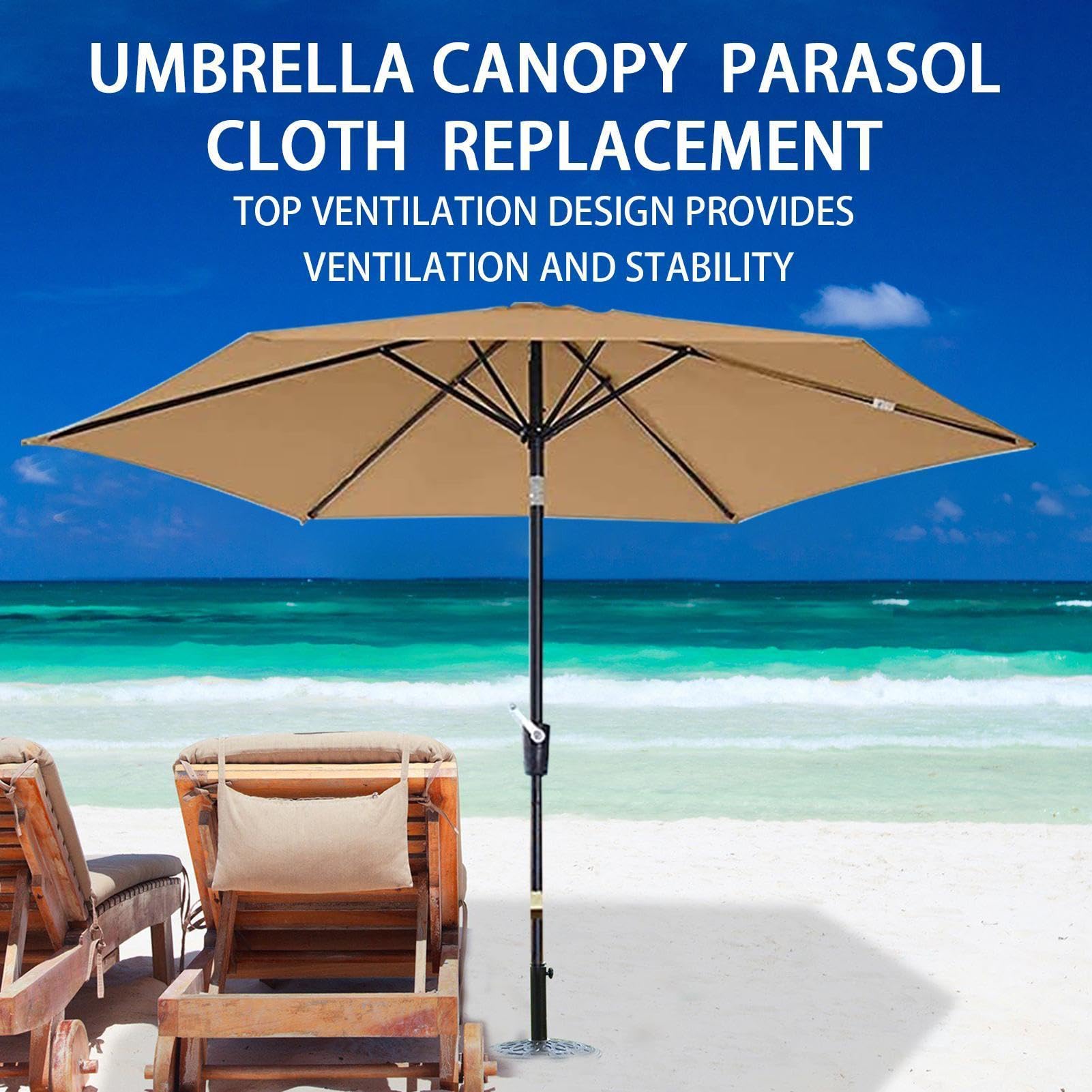 Parasol tarasowy zapasowy baldachim wodoodporny UV30+ ochronny poliester | Patio zmywalny do ogrodu patio taras plaża basen kemping plac zabaw plaża basen kemping