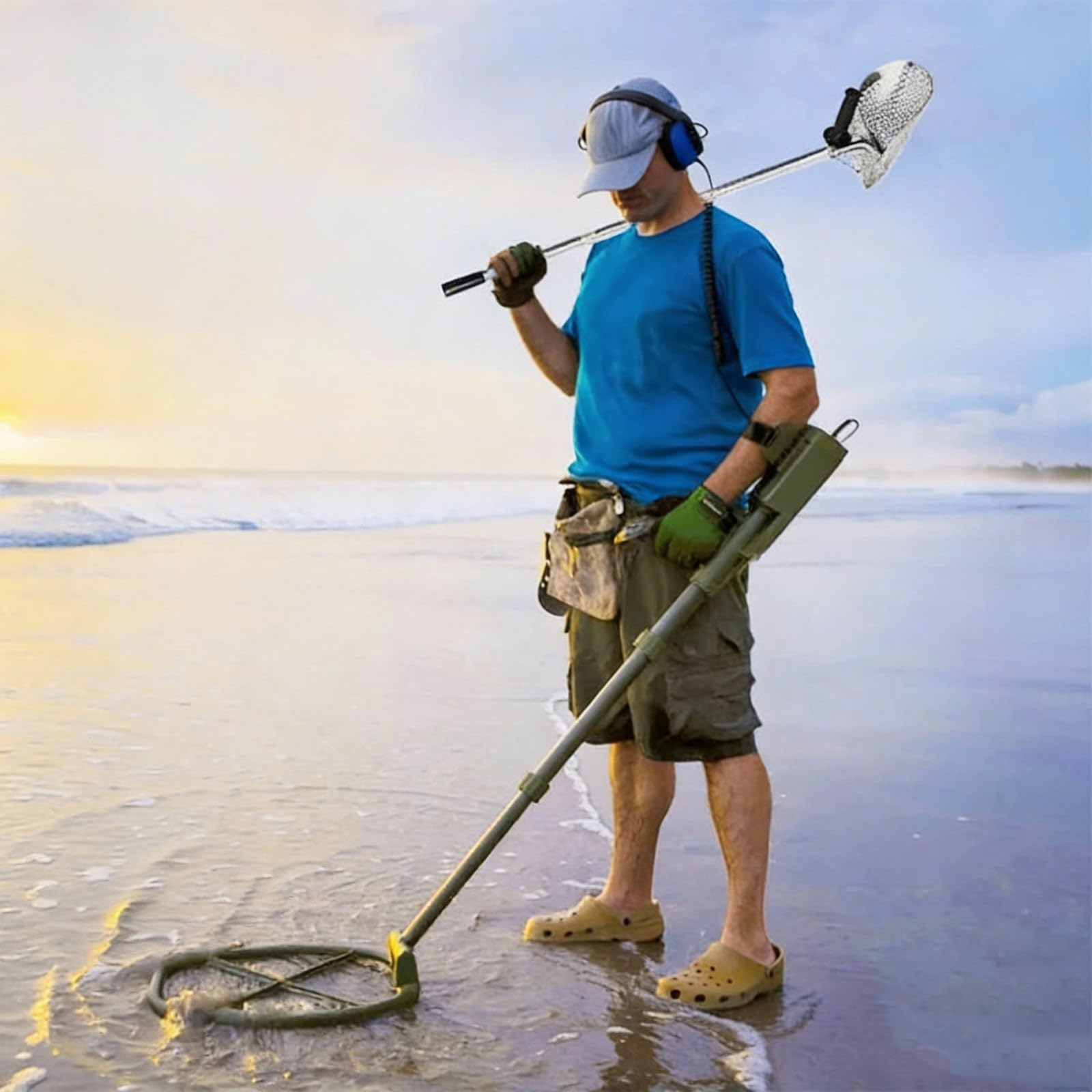 ordinarYone Łopatki do piasku ze stali nierdzewnej 304 do wykrywania metalu dla wydajnego poszukiwania plaży, ergonomiczny uchwyt i lekkość