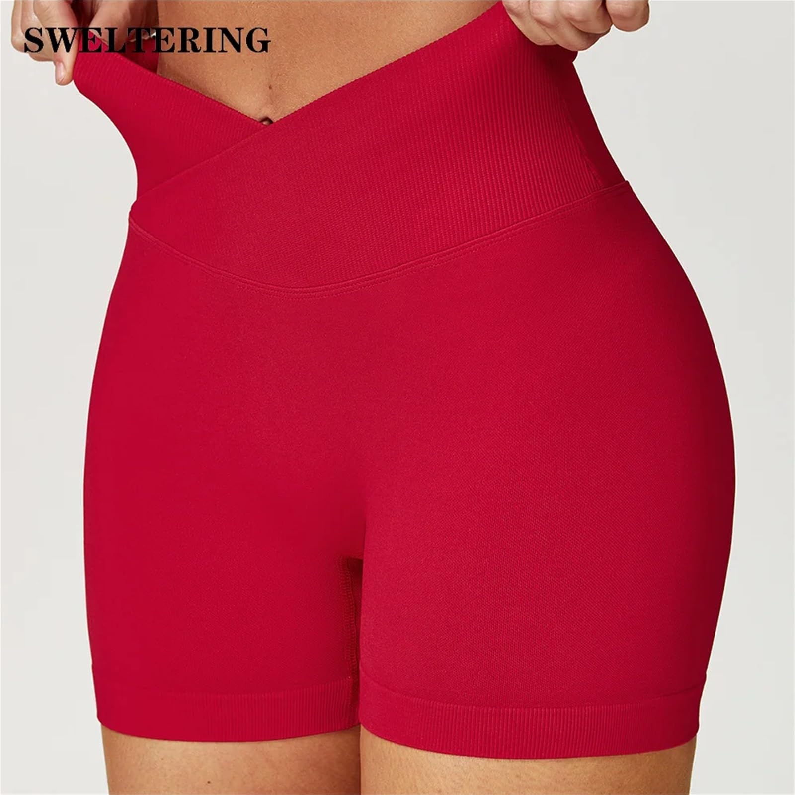 Shorts Sportivi da Donna Pantaloncini da Donna a Vita Alta, Senza Cuciture, Sportivi, Ciclismo, Jogging, Fitness, Push-up, Leggings, Abbigliamento Yoga per Il Ciclismo