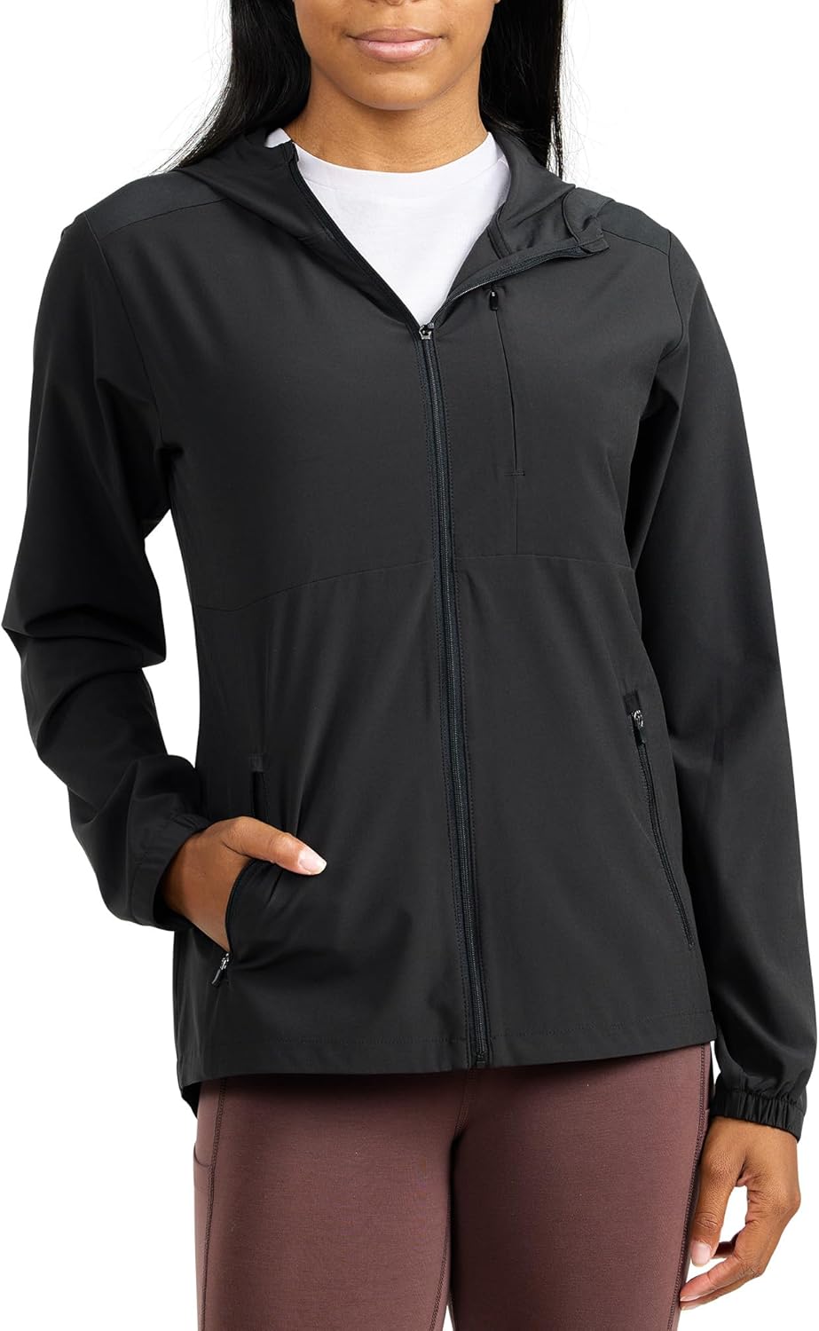Free Fly Women's Breeze Jacket with Hood - UPF 50+ Lightweight Womens Jacket - Sun Hoodie, Stretch Fabric
