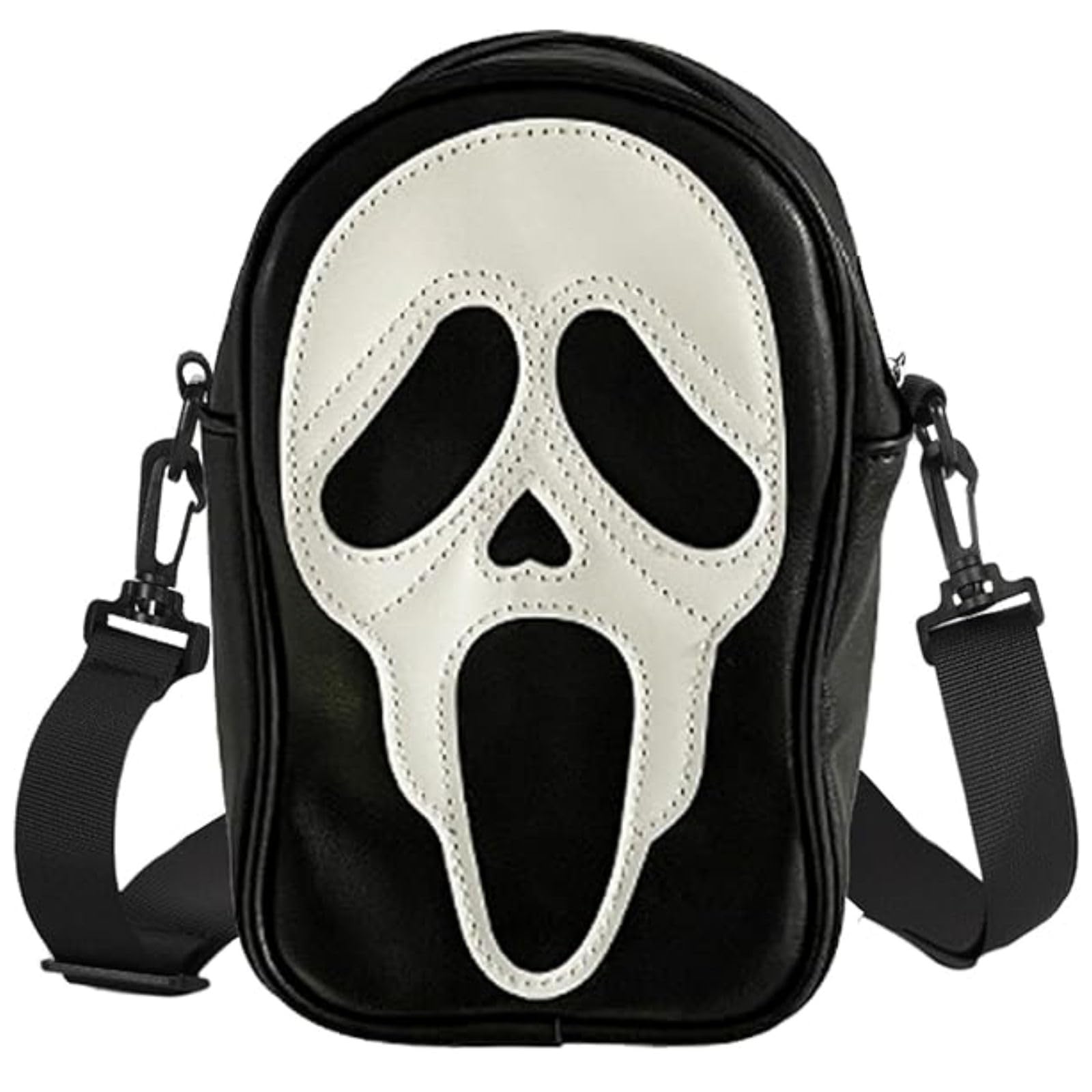 Scream Ghost Face PU Crossbody Goth Sling Bag for Men And Women