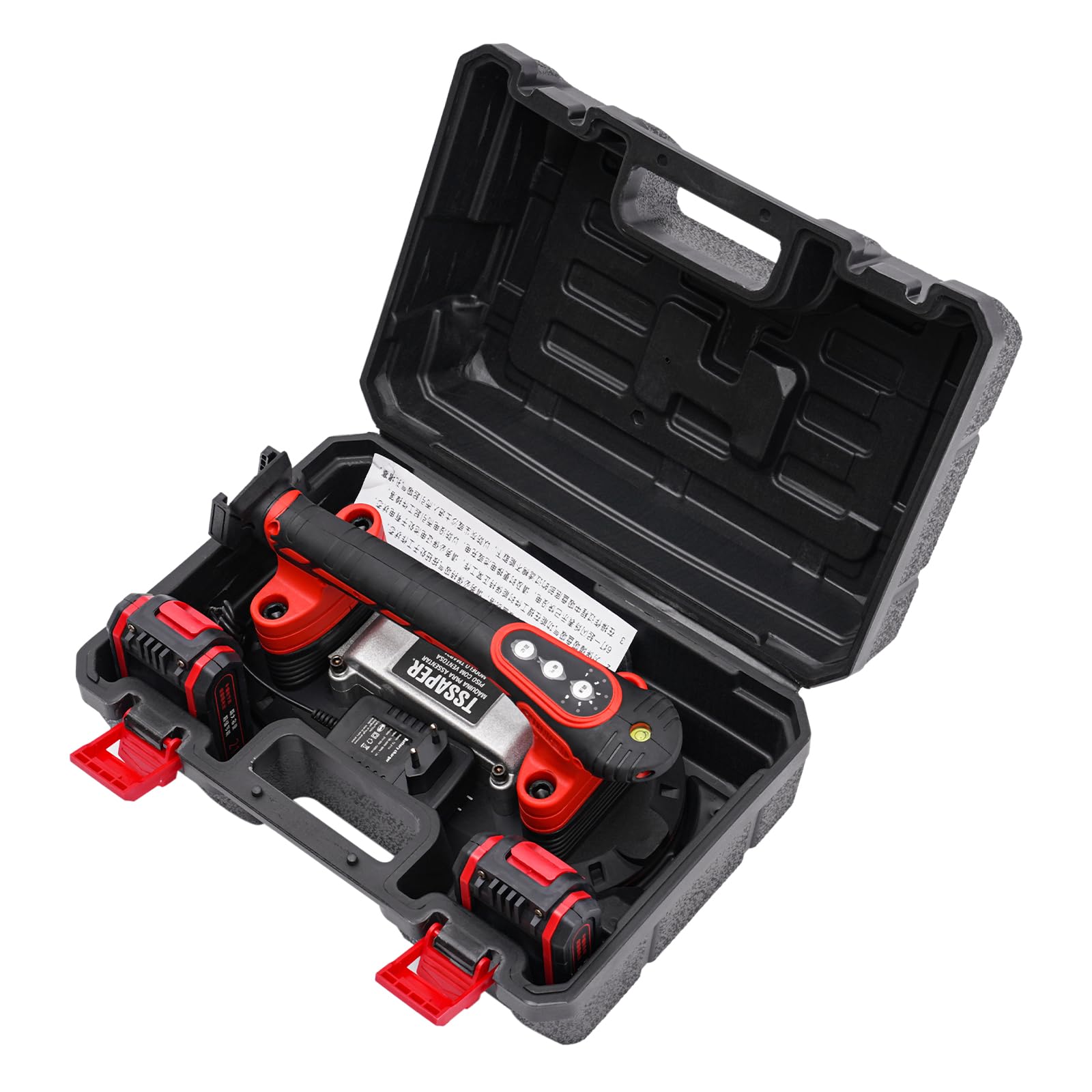 Fliesen Vibrationsgerät, Fliesenschneider mit 2x2000 mAh Akku, Adsorption Fliesen Vibrationsgerät für das Bewegen und Installieren von Wand-/Bodenfliesen (11.8-94.4 Zoll)