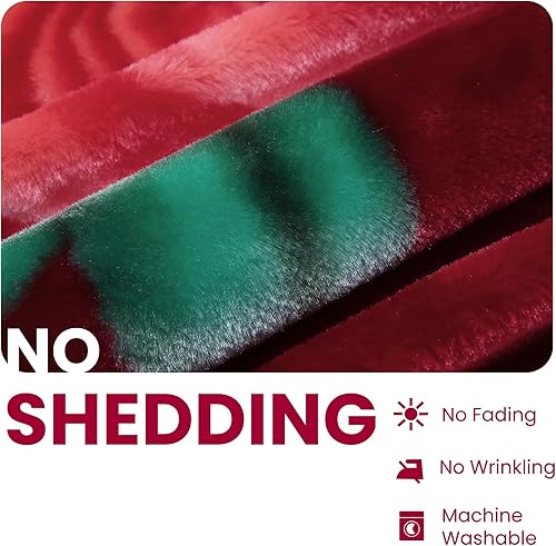 Miniatura 5 de YHSF Manta coreana de visón sintético de 5 libras, 2 capas, reversible, esponjosa, sedosa, súper cálida y acogedora, manta de felpa suave en relieve