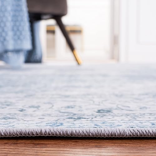 Miniatura 4 de SAFAVIEH Tucson Collection - Alfombra de área de 9 x 12 pies, diseño verde y gris, persa, no desprende pelusa, lavable a máquina y antideslizante,