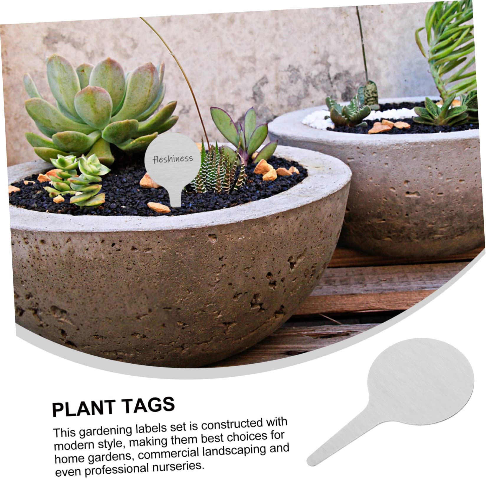 150pièces Étiquettes Rondes Métal Pour Plantes Marqueurs De Jardin Acier Inoxydable Étiquettes Pratiques Et Décoratives Pour Classer Vos Plantes