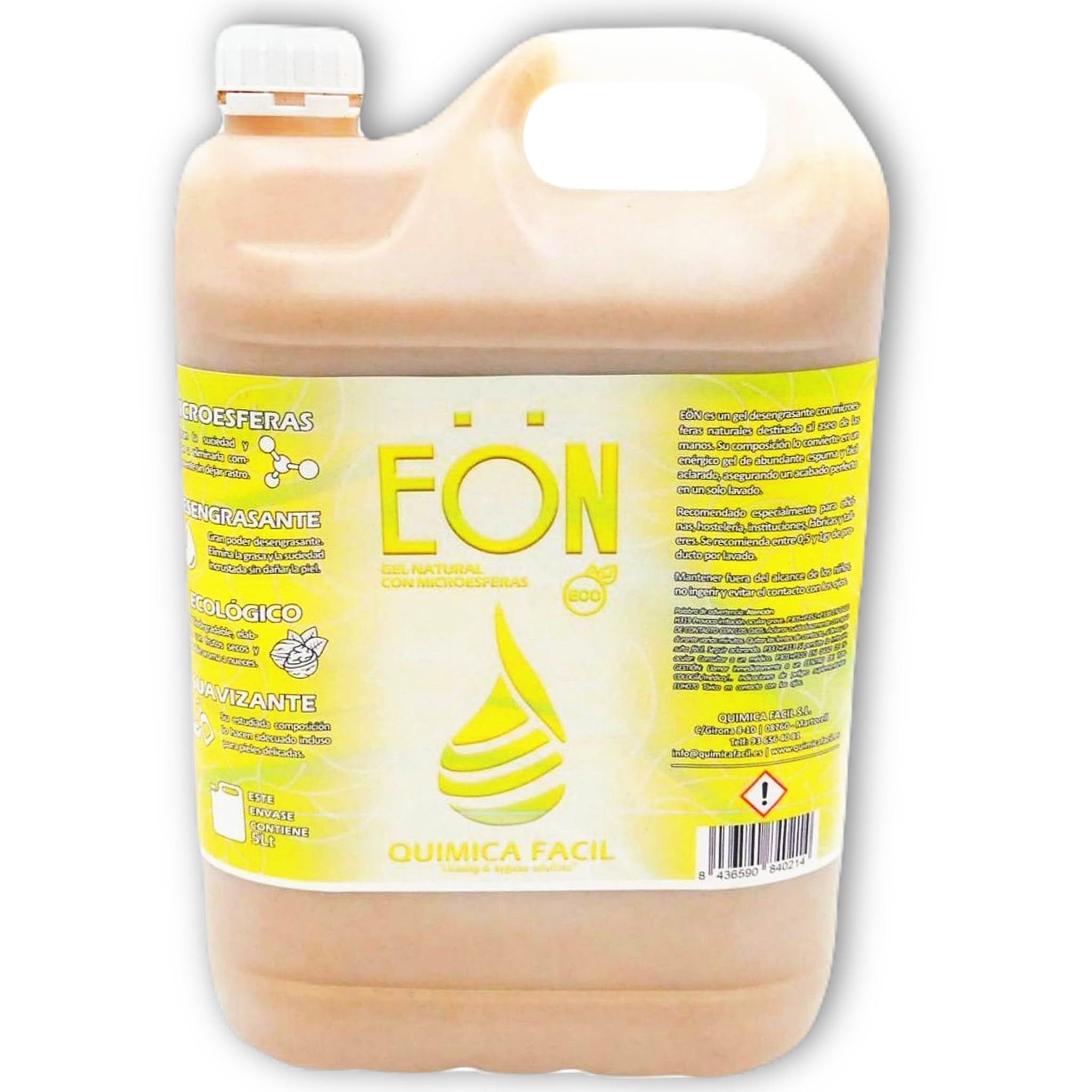 Bricoloco EÖN Gel Natural Desengrasante con Microesferas garrafa 5 Litros - Ecológico 100% alto poder de limpieza (3)