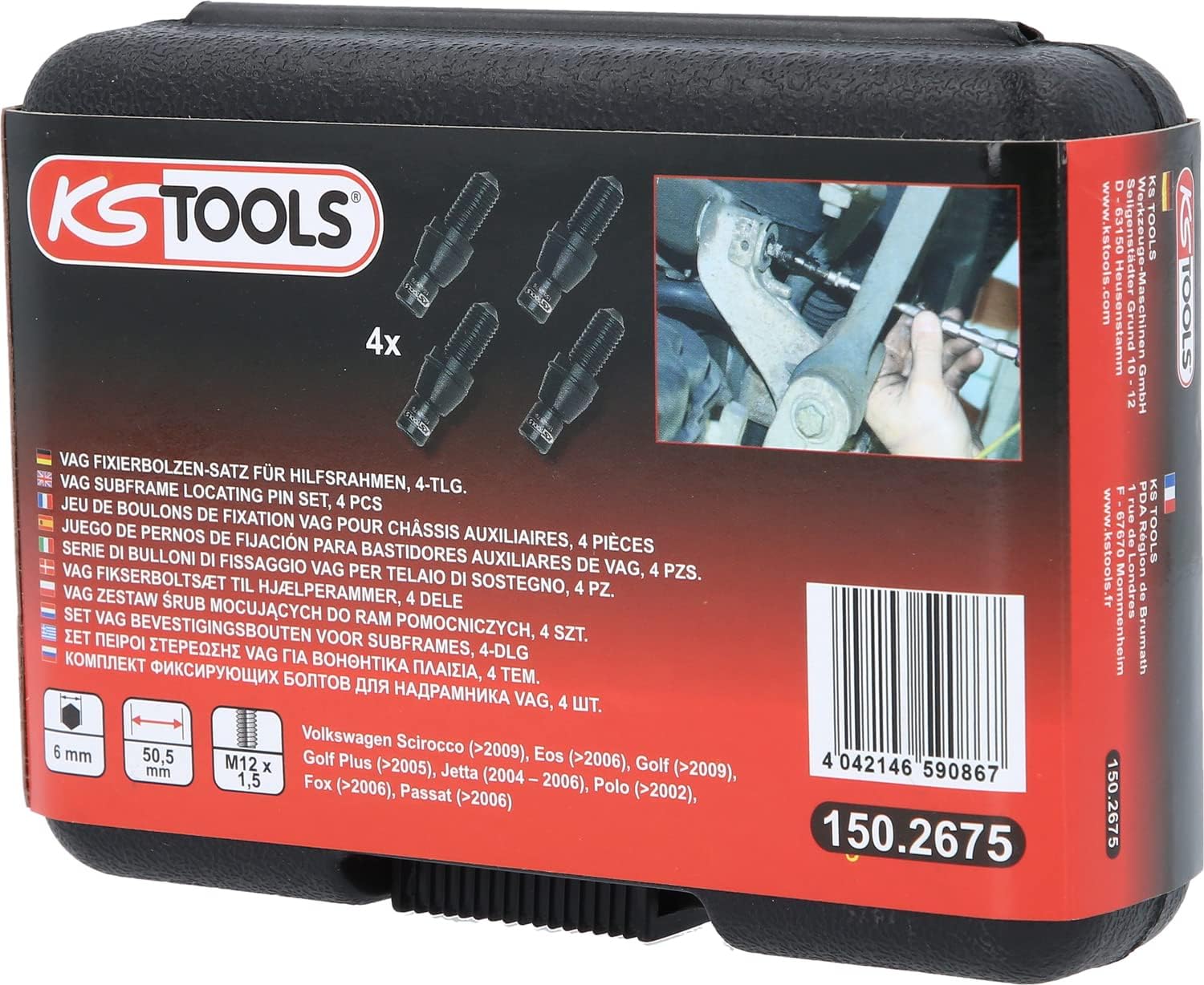 VAG subframe locating pin set M12 x 1,5