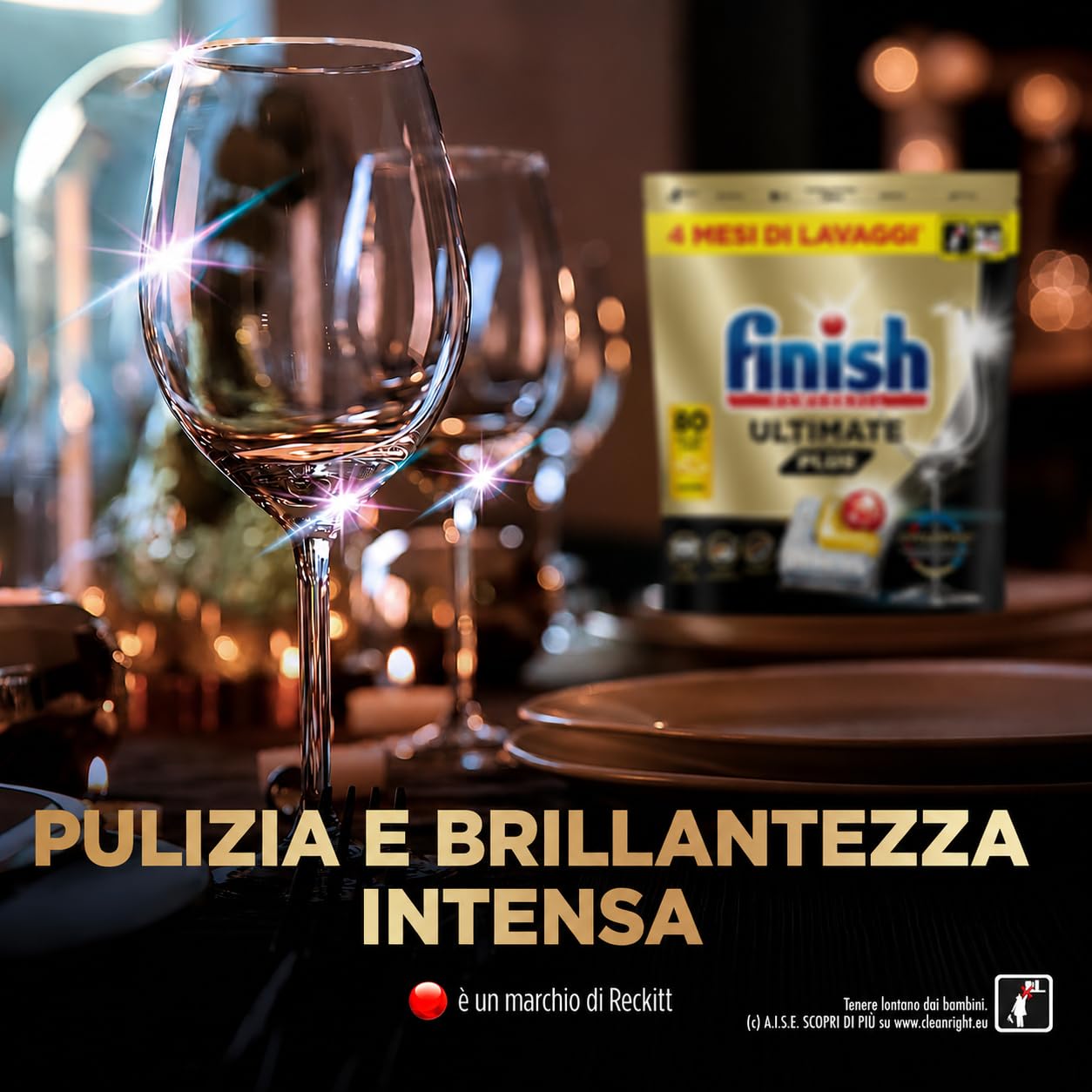 Finish Ultimate PLUS Pastiglie Lavastoviglie al Limone (240 capsule)