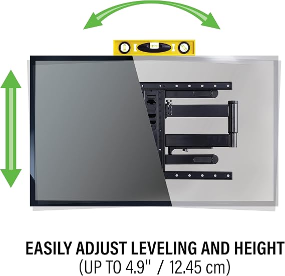 SANUS Premium Outdoor TV Mount - Weatherproof Full-Motion Mount for 40-85 TVs with 25 of Smooth Extension - Corrosion Resistant Coating Plus Stainless Steel Hardware - VODLF125