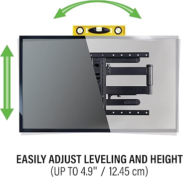 SANUS Premium Outdoor TV Mount - Weatherproof Full-Motion Mount for 40-85 TVs with 25 of Smooth Extension - Corrosion Resistant Coating Plus Stainless Steel Hardware - VODLF125