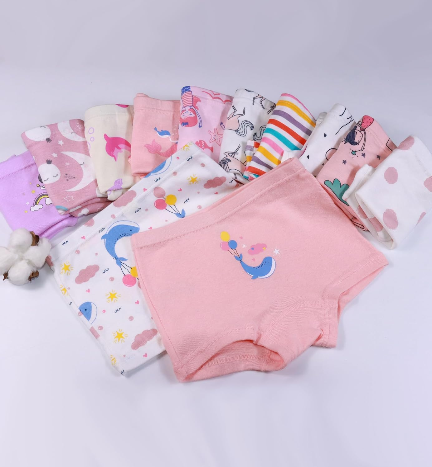 Sladatona Soft Girls Boyshort Panties Cotton Briefs Kids Underwear - Image 6