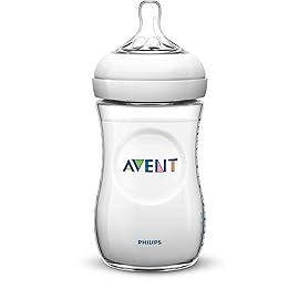Philips Avent Natural Baby Bottles, Clear, 9 Ounce, (4 Pack)