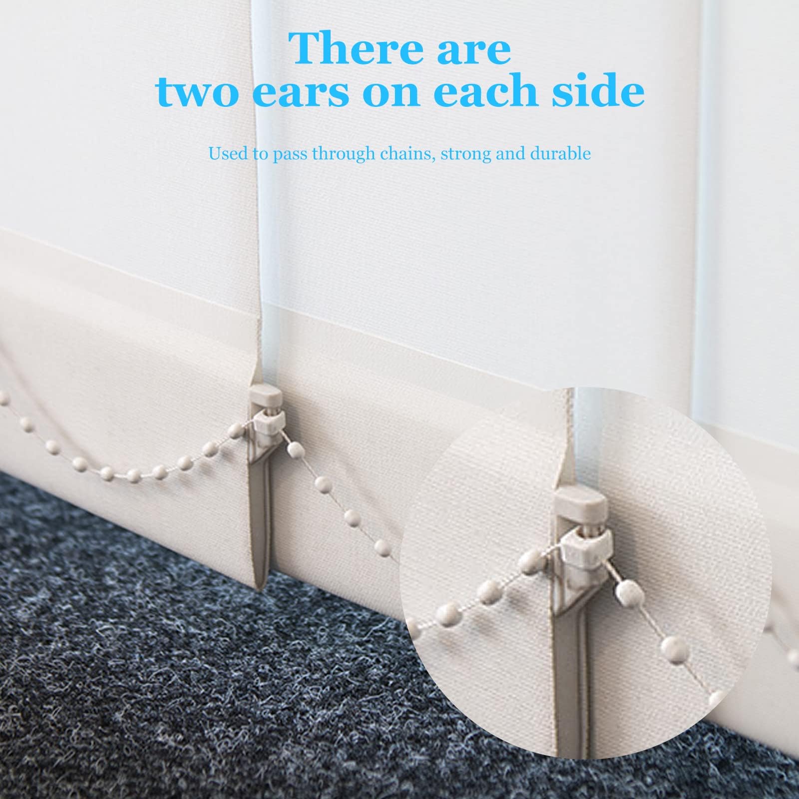 10 Pezzi Verticali a Lamelle Accessori Pesi di Tende Verticali 127mm - Ricambi Universali per Lamelle, Accessori di Riparazione per Tende a Lamelle e Persiane, Bianco, per Casa e Ufficio
