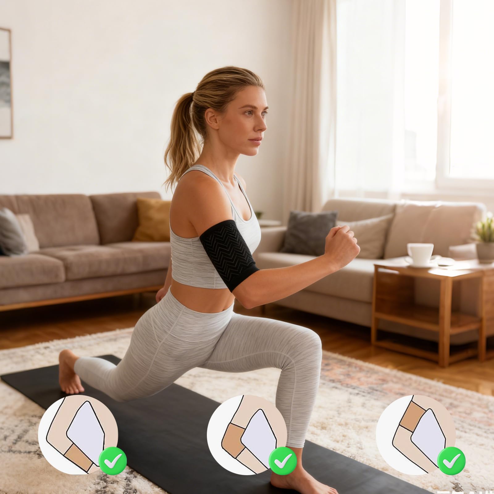 Fasce palestra compressione dimagrante Braccio Maniche Migliorare Shaper per Sport Fitness