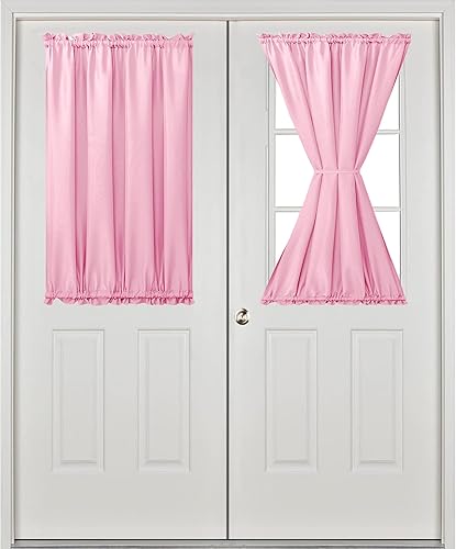 Miniatura 188 de Hiasan Cortinas para ventana de puerta delantera, bolsillo para barra, cortina de privacidad semitransparente para puerta francesa, 1 panel