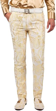 Barabas Men Paisley Floral Print Design Luxury Pants 2CP3101