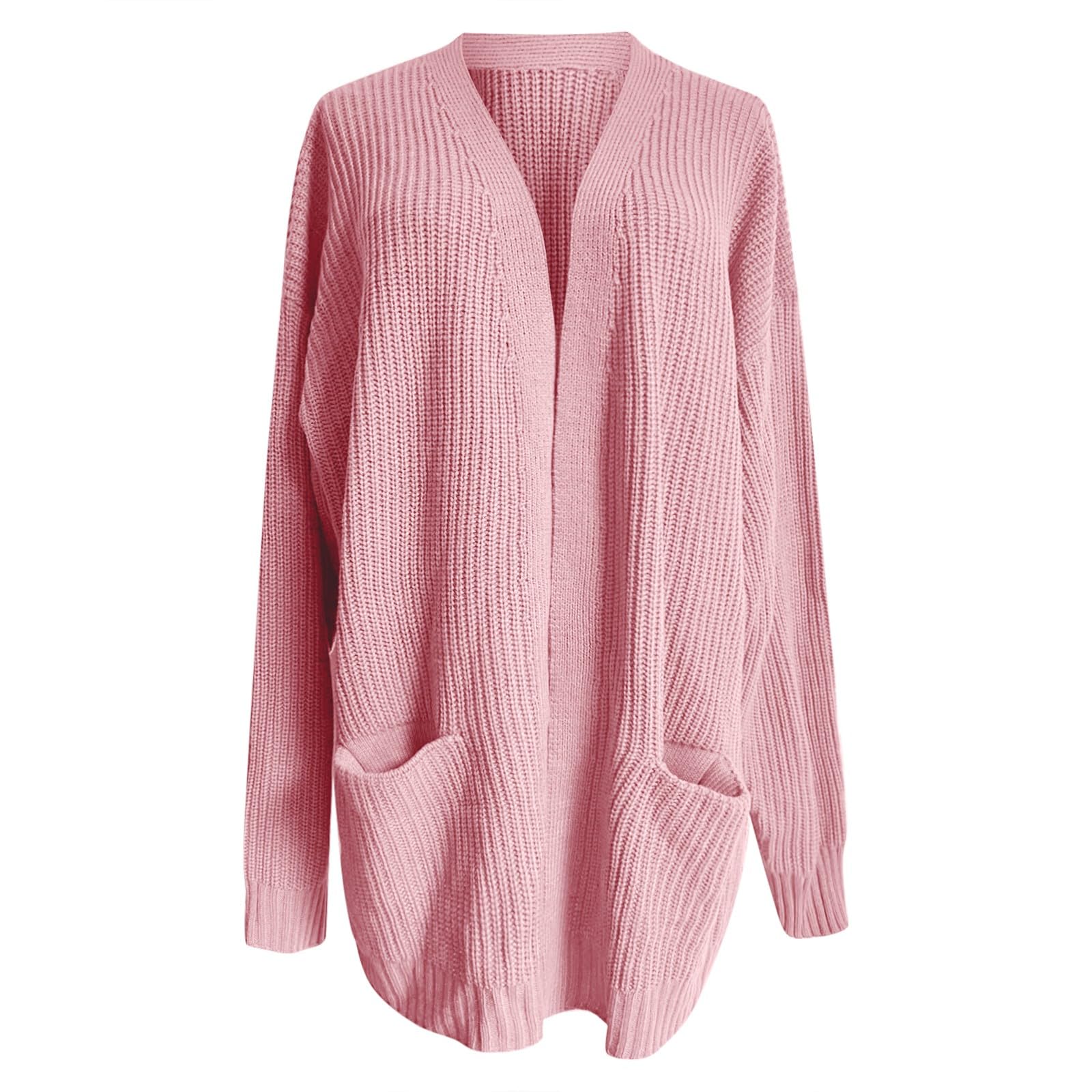 Cocila Cardigans SurdimensionnéS pour Femmes Pull en Doux avec Poches Manteau Long Blouson en Jean Veste Bomber Longue Fourrure Lapin sans Manche Doudoune CintréE Demi Saison