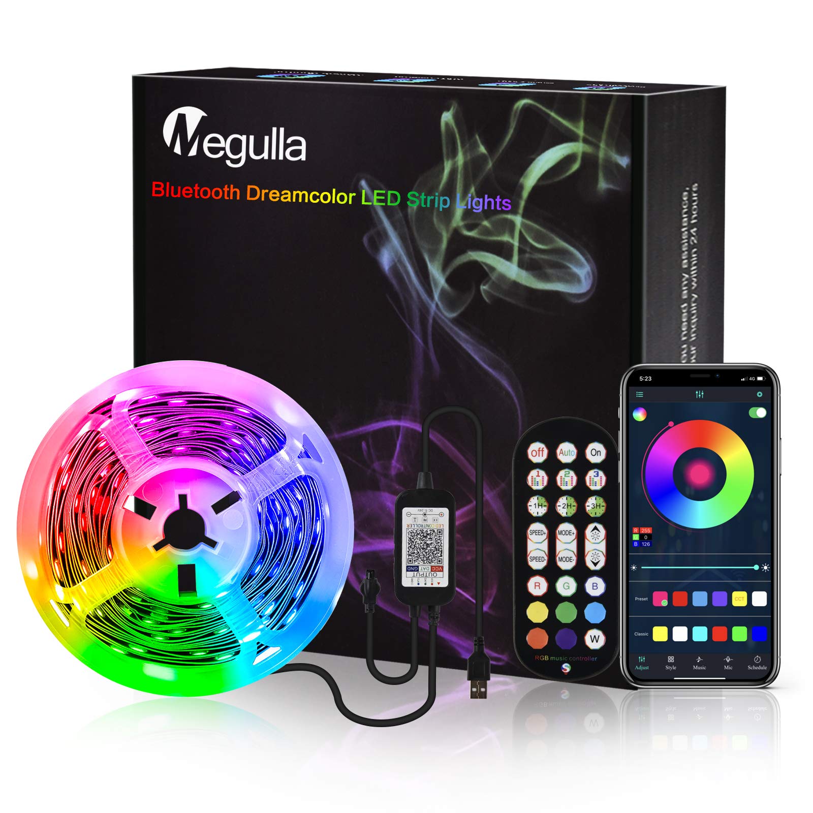 Buy TV LED Backlight, Megulla 16.4FT/5M RGBIC USB Addressable LED Lights with Remote and