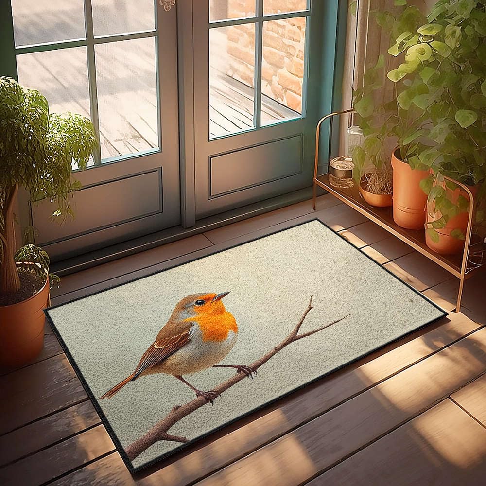 Paillasson extérieur grand modèle oiseau coloré tapis de porte entrée de bureau
