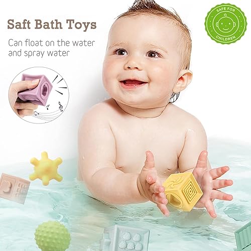 Miniatura 4 de 24 juguetes para bebés de 6 a 12 meses juguetes Montessori para niños de 1 año bloques de construcción apilables para niños pequeños de 1 a 3