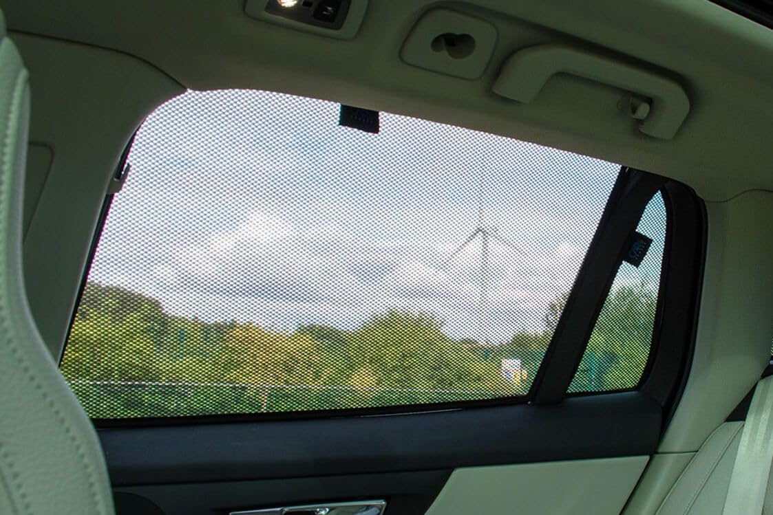 CAR SHADES zestaw (tylne drzwi boczne) kompatybilny z Volvo V60 II 2018- (4-częściowy) - niestandardowe osłony przeciwsłoneczne do samochodów, czarny