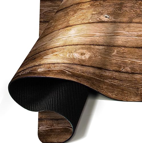 Miniatura 9 de MEHOFOND Alfombrillas de goma de 5 x 4 pies, de madera marrón rústica, para fotografía, para estudio de recién nacidos, accesorios para sesión de