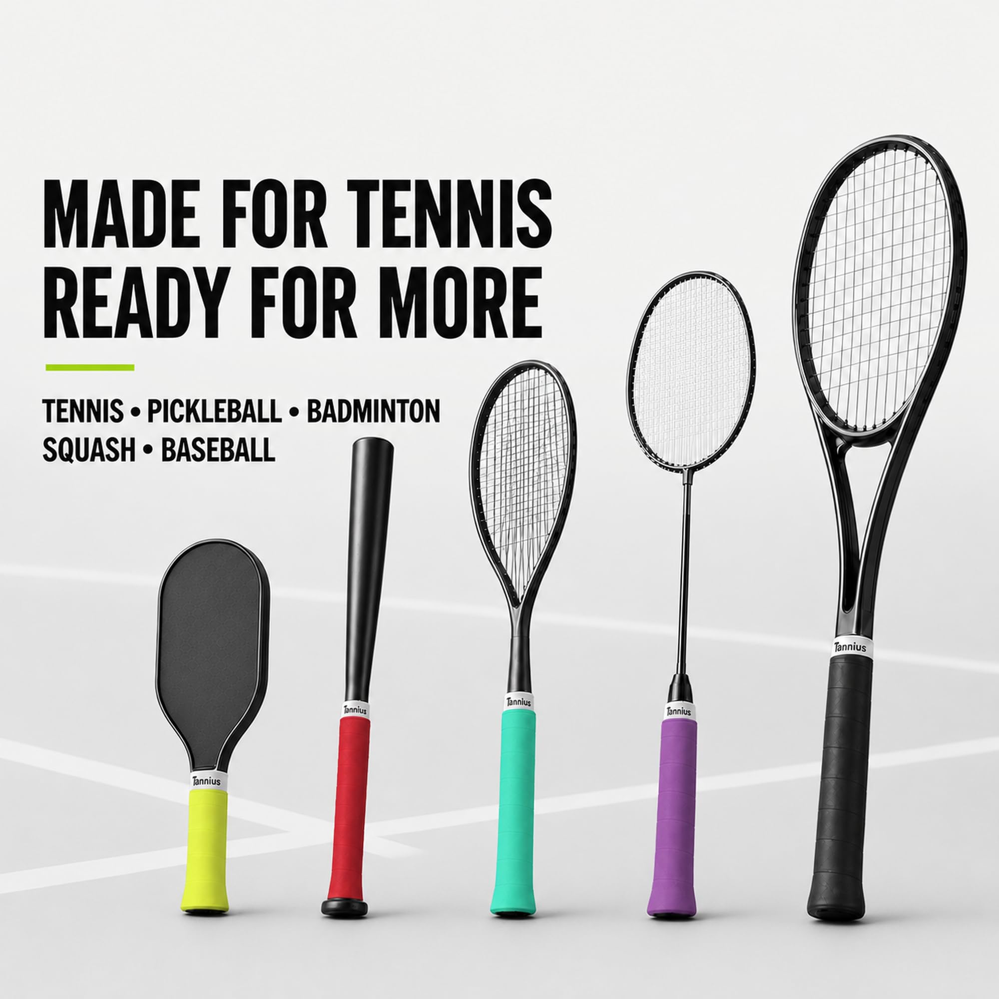 Nastro Antiscivolo per Racchetta da Tennis, Confezione da 6 o 9 Pezzi, Grip Asciutto al Tatto, Assorbente e Migliorato