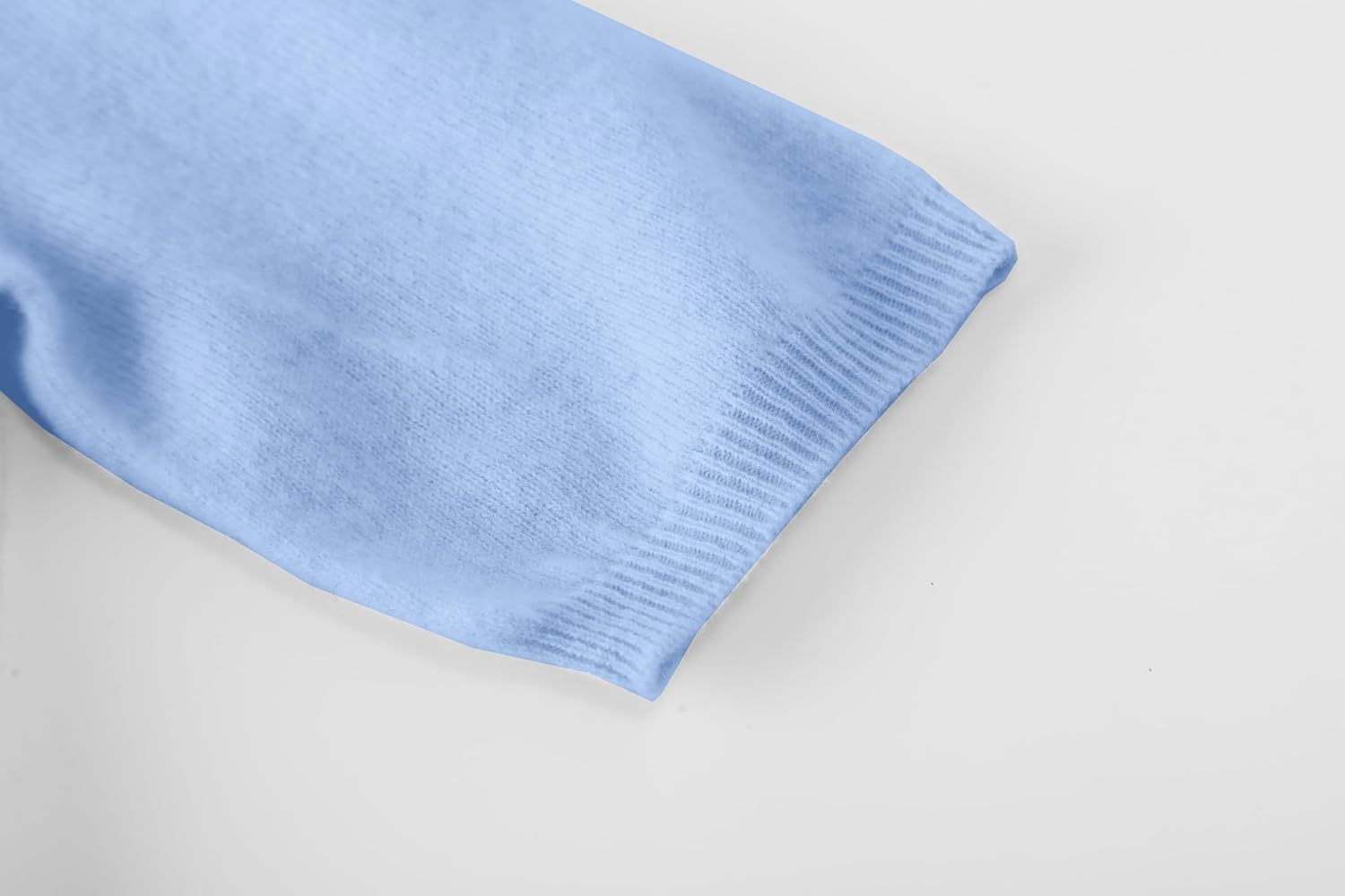 DAIMIDY Womens Wool Blend Sweater Soft Crew Neck Short Sleeve Pullover Knit Tops - Image 4