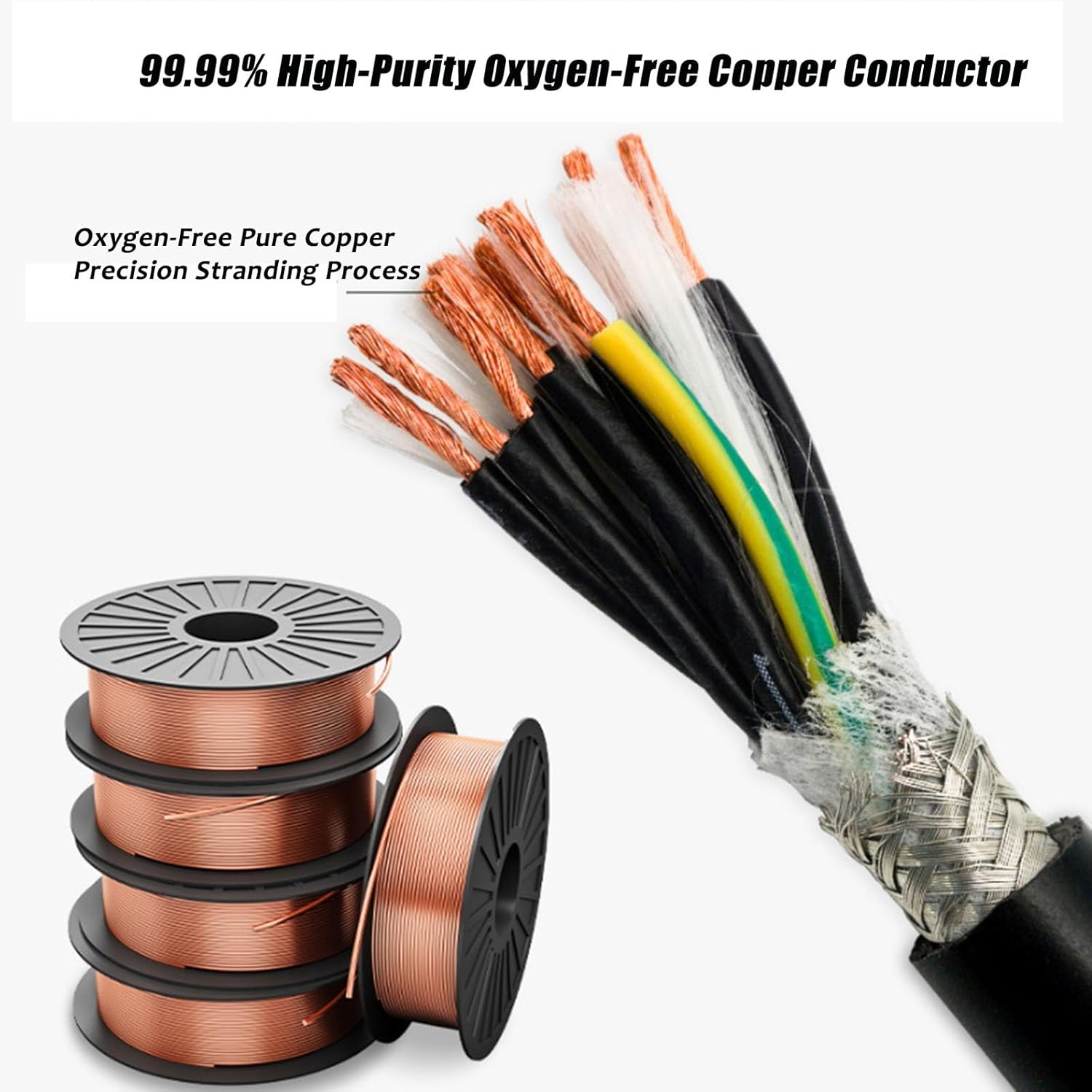 100ft High Flex Shielded Drag Chain Cable 4 Conductor 22/18/16 AWG,Flex OFC Copper Control Cable,Tinned Copper Braided Shield,300V Robot Wire for Automation&Industrial Equipment(300FT,16AWG-3C)