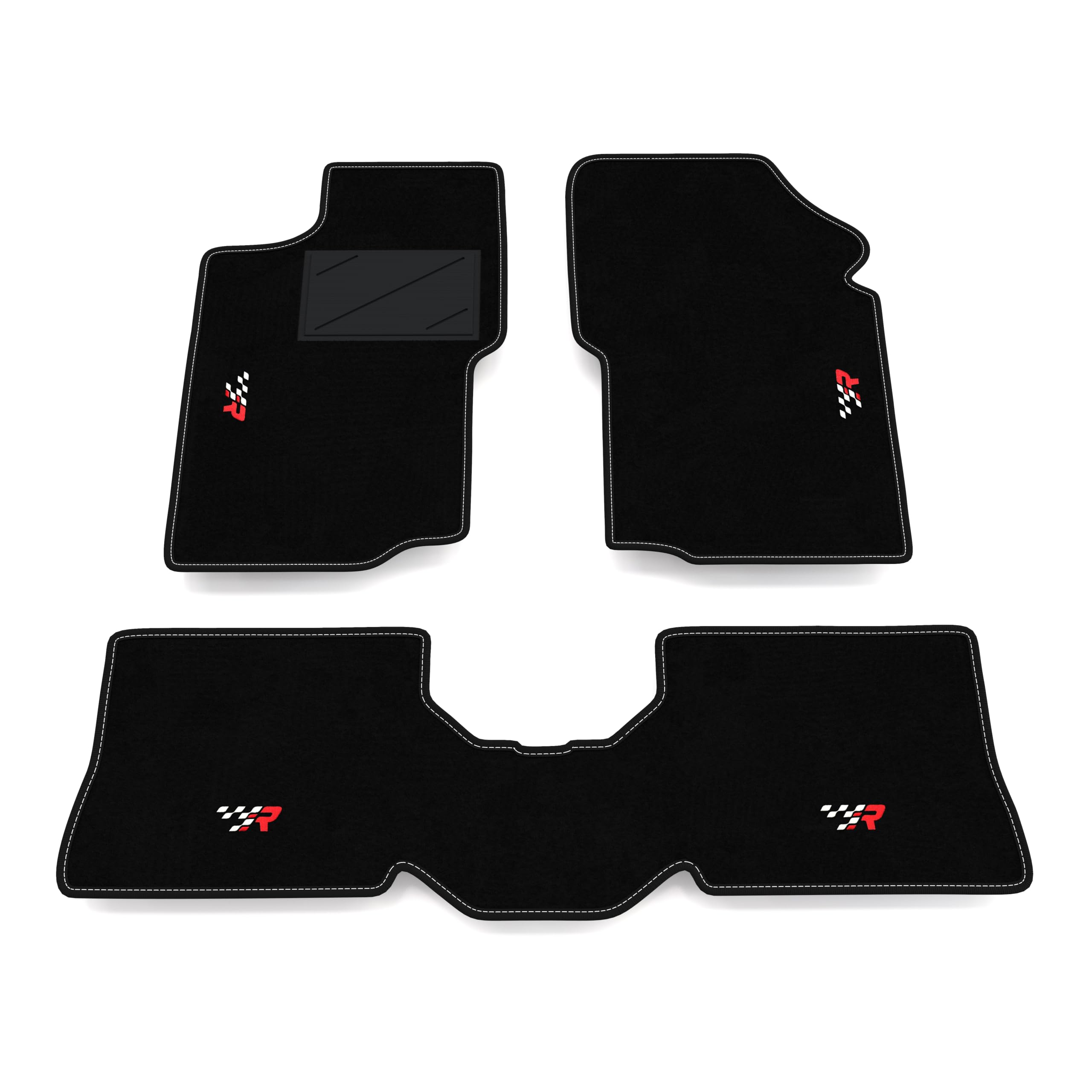 Set de Tapis de Voiture compatibles avec Lancia Dedra 1989-1999 | Tapis sur Mesure en Moquette, Broderie R Racing, sur Mesure