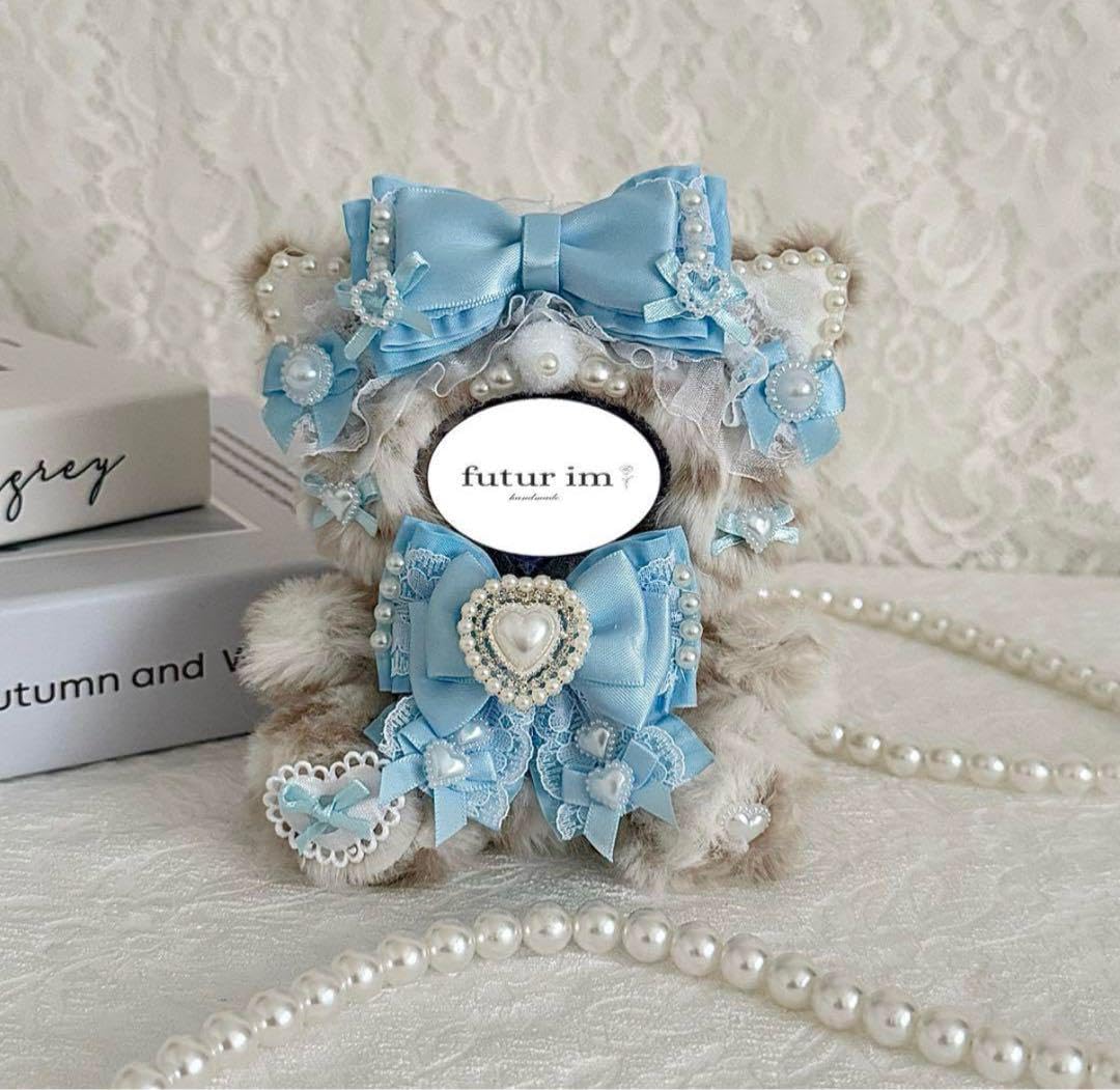 リーナベルコスチューム　1376 ショルダーバッグ用等　雪の結晶コスチューム水色 リーナベルコスチューム ショルダーバック用等 雪の結晶ピンク リボン2