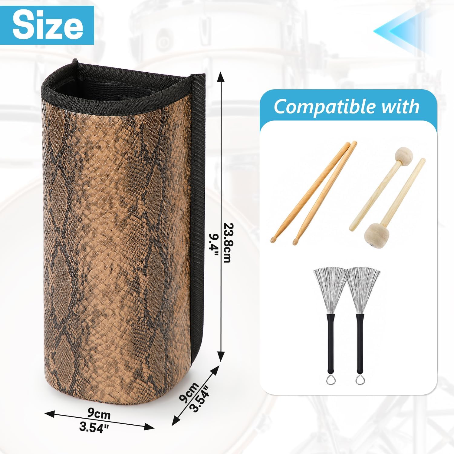 Drum Stick Holder, Drumstick Holder Bag for Sticks up to 6 Pairs image 2