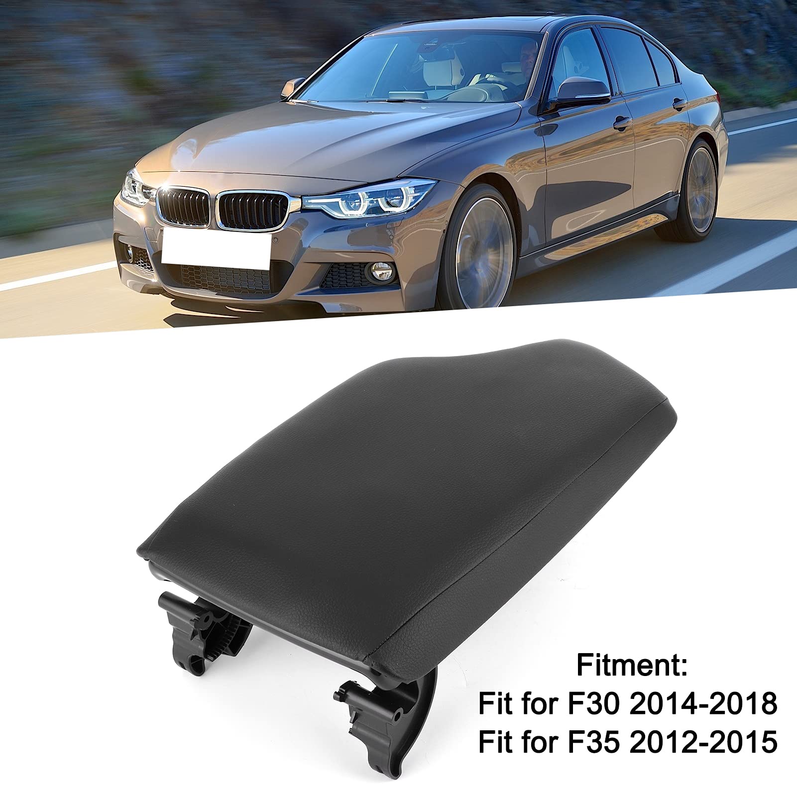 aqxreight Verbesserter Center -Konsolen -Armlehnendeckel für F30 F35 Schwarze Abdeckung mit Einfacher Installation