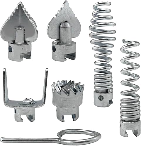 Cabezal de corte de máquina de dragado de tubería de acero al manganeso, cabezal de corte combinado de limpiador de drenaje de 0.630 in para máquina