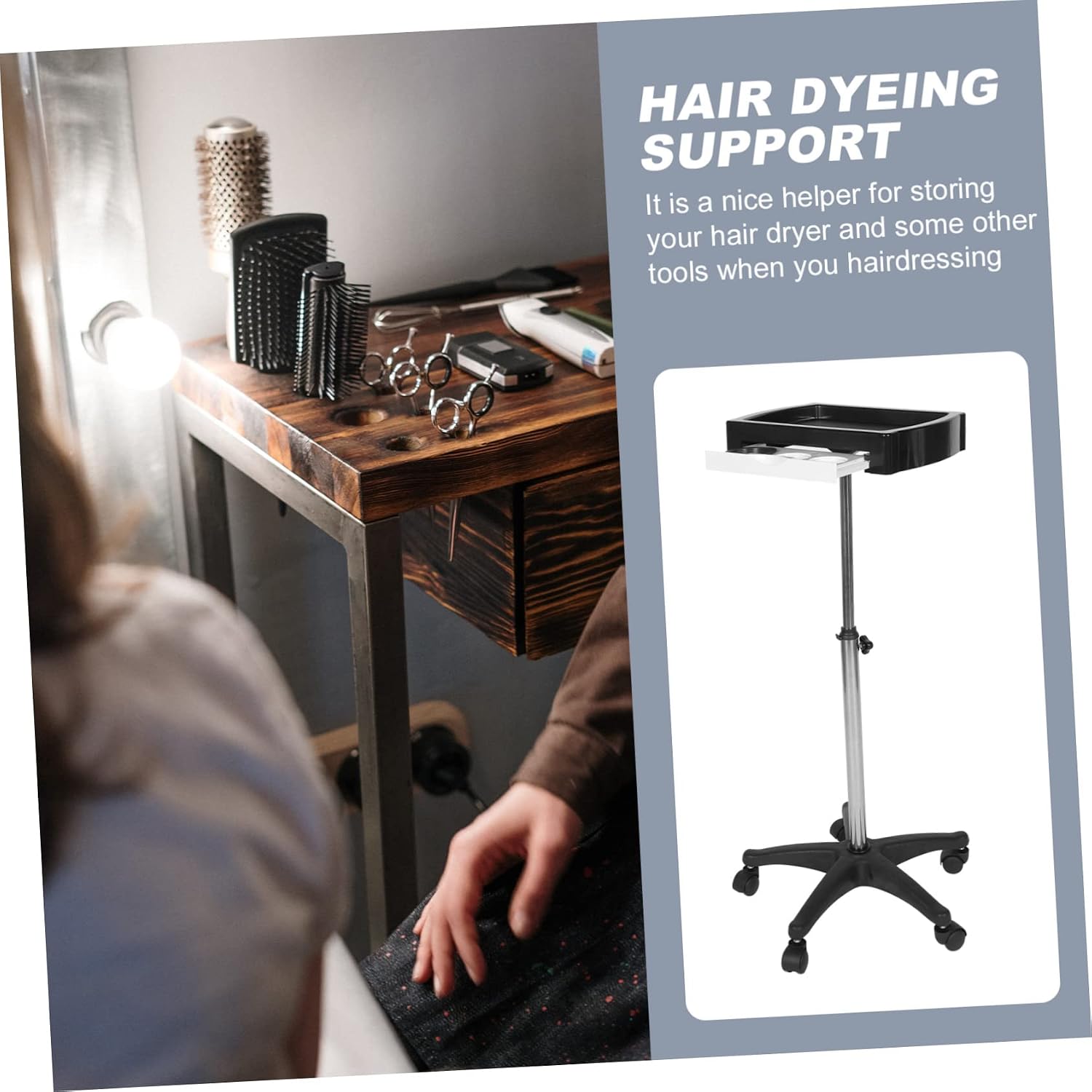 LIFKOME 1pc Hair Dyeing Tool Cart Movable Salon Supply for Hairdressers Multi-Functional Storage Rack for Hairdressing Tools for Barber Shops and Salons