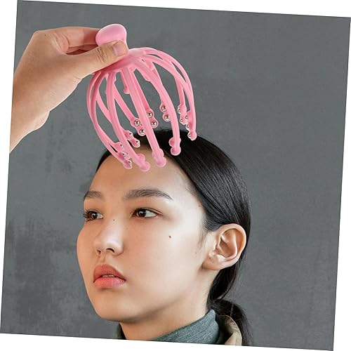 Miniatura 6 de Masajeador de cuero cabelludo 1 Unidades Masajeador de cabeza Masajeador de pelo Masajeador multifunción Cabeza Bola de Acero Herramienta Meridian