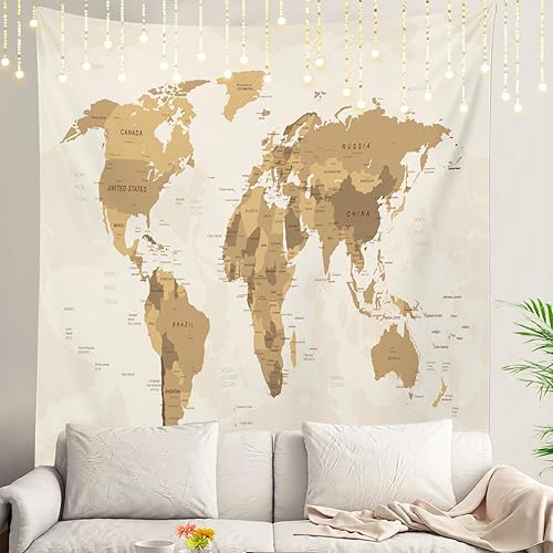 Miniatura 60 de Shrahala Tapiz de pared de acuarela desgastado, elegante pintura para colgar en la pared, tapiz grande decorativo de fibra de poliéster, dobladillo