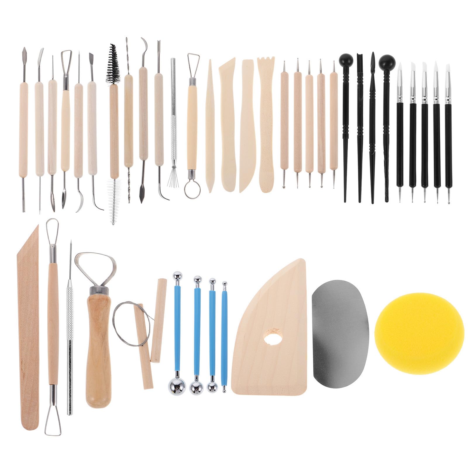 Kit de Herramientas para Esculpir Cerámica de Madera y Acero Inoxidable Diseño Profesional para Proyectos de Arcilla y Escultura, Reduce Fatiga y Aumenta Longevidad