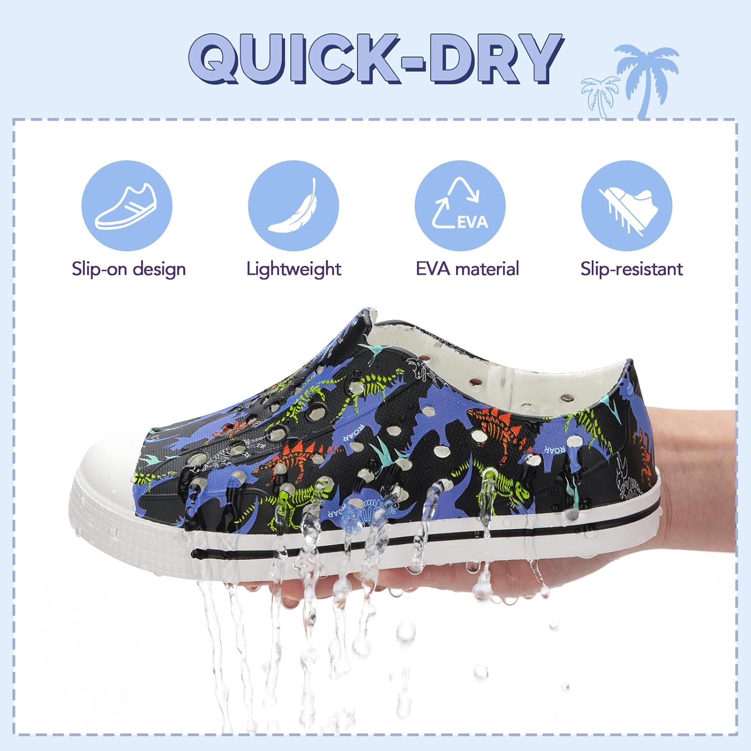 EUXTERPA Toddler Water Shoes for Kids Boys Girls Summer Lightweight Slip On Sandals Children Breathable Quick Dry Pool Beach Sneakers - Image 4