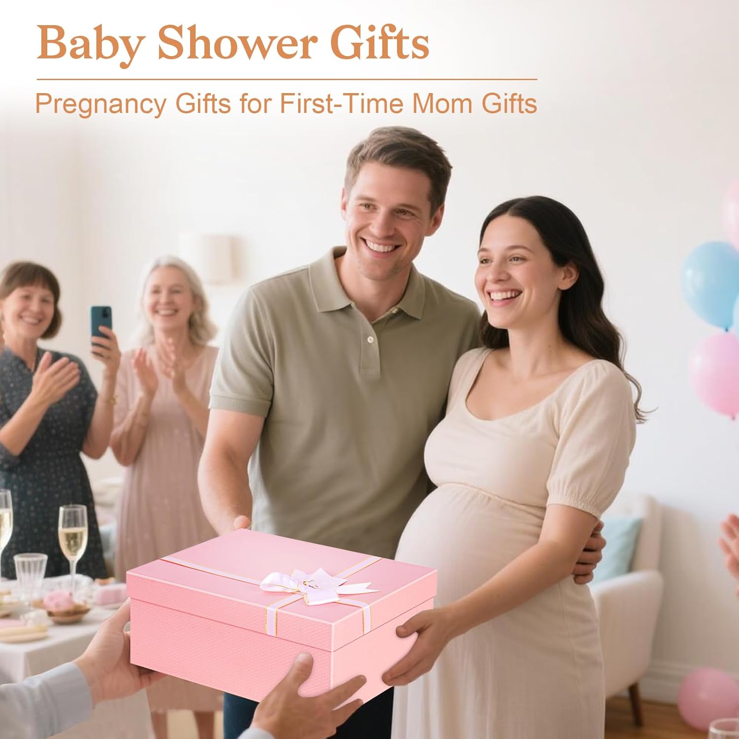 New Parents Gifts for Couples, First Time New Mom and Dad to Be Gifts Expecting Parents, Gender Reveal & Baby Shower Gifts for Parent to be, Baby Gift Basket, Pregnancy Announcement, Girls, Boys - Image 7