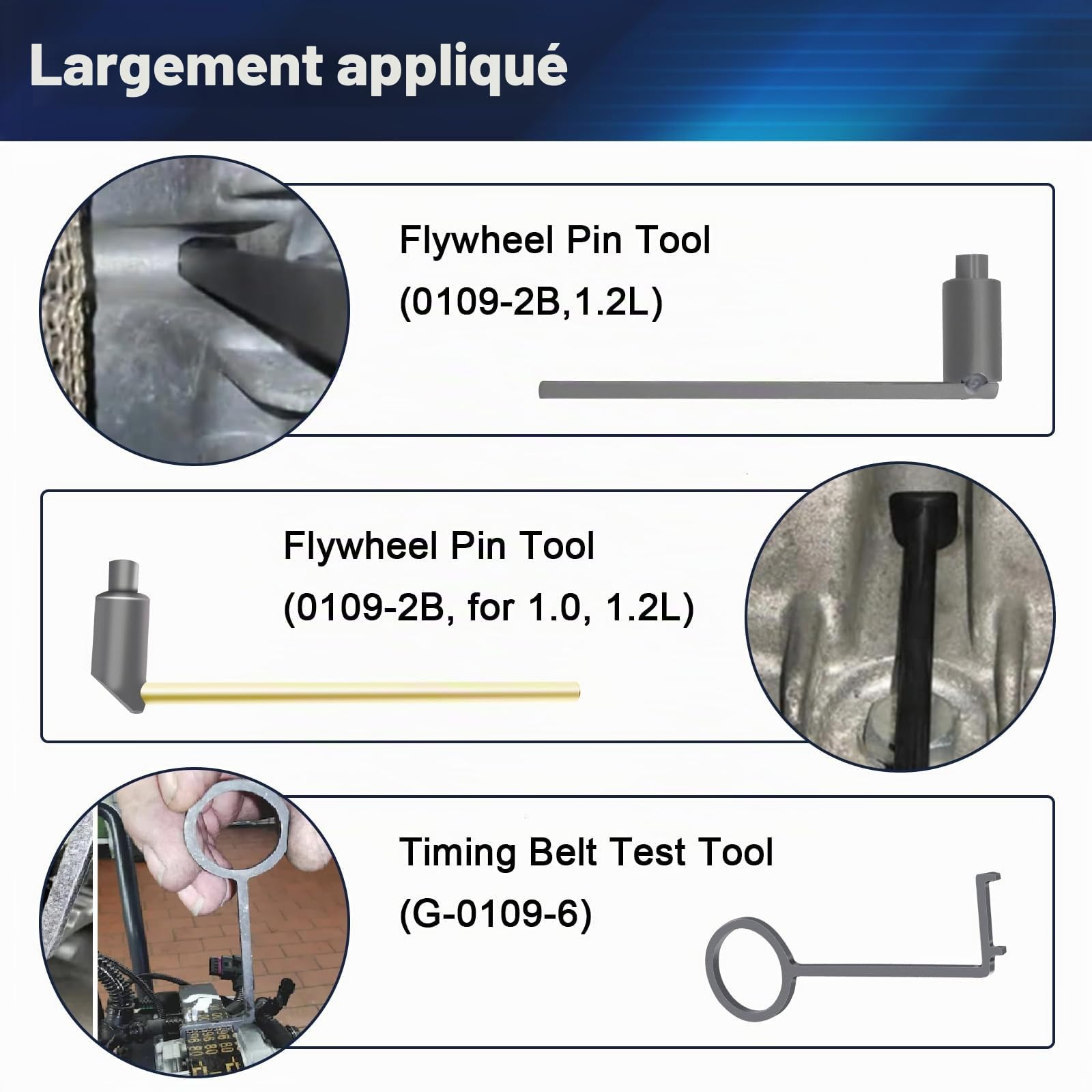 RUIZHI Kit Calage Distribution pour Citroën, pour Peugeot 1.0, 1.2 Vti (VVT) /GDI PureTech Essence, 0109-2A, 109-2C, 109-2D