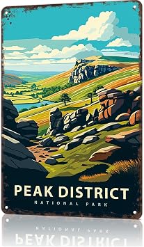 Funny Signs Poster 8x12inch Aluminum metal Tin Sign Peak District National Park Wall Art Decoration Painting For Home Room Office Decor