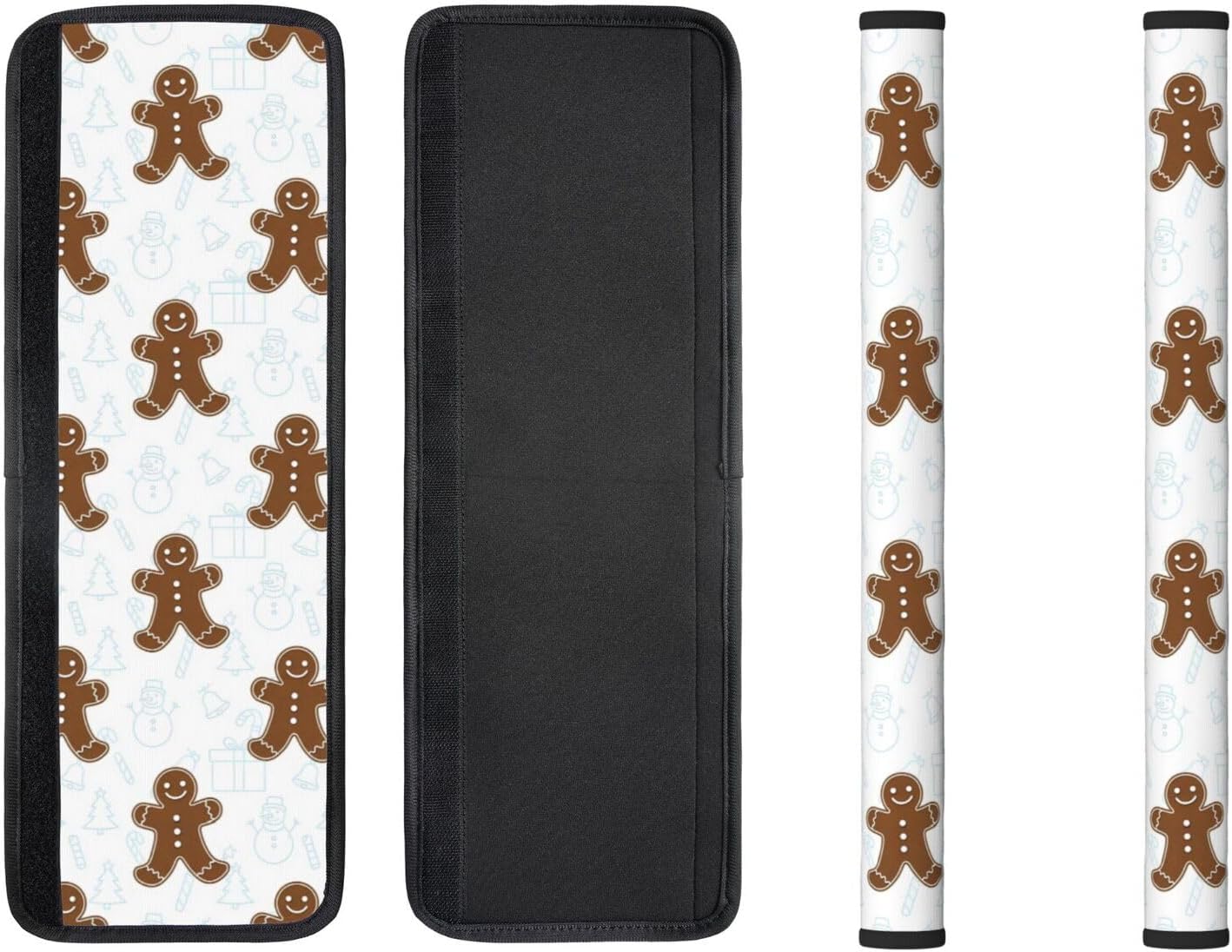 Christmas Refrigerator Handle Covers Brown Moose Pine Tree Snowflakes Fridge Handle Covers Set of 2 Refrigerator Door Handle Covers for Kitchen Decor Door Handle Covers for Oven Dishwasher