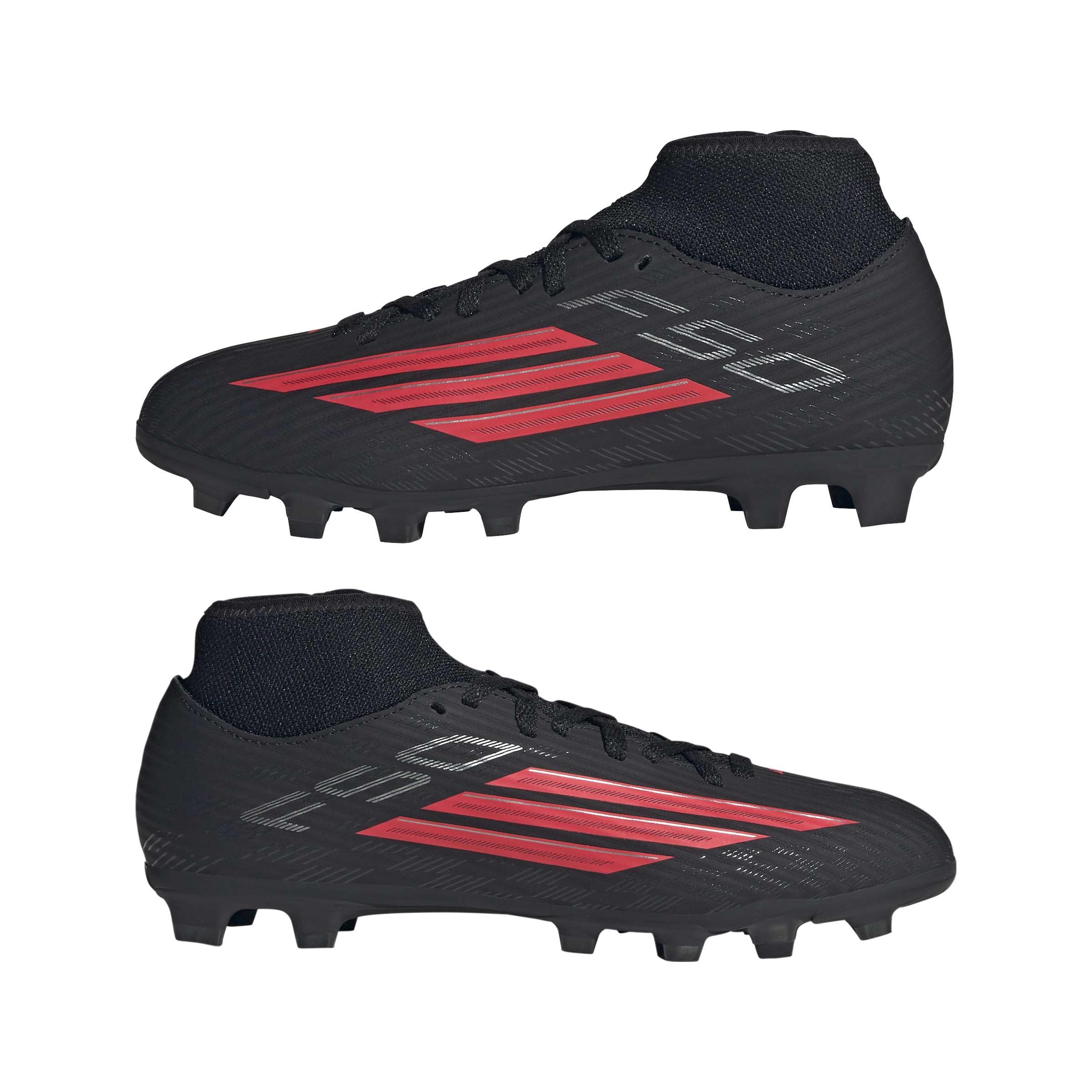 adidas Kinder F50CLUB MID FG/MG Fußballschuh J gelb/schwarz/Klares Rot
