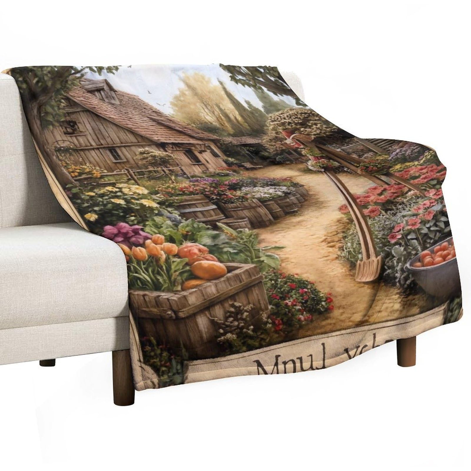 YHGSREUOH Country Garden (4) Flannel Blankets Fleece Soft Throw Lightweight Plush Gifts for Couch, Bed, Cozy Sofa Plush, Chair, Lovers 138x175cm(55x70in)