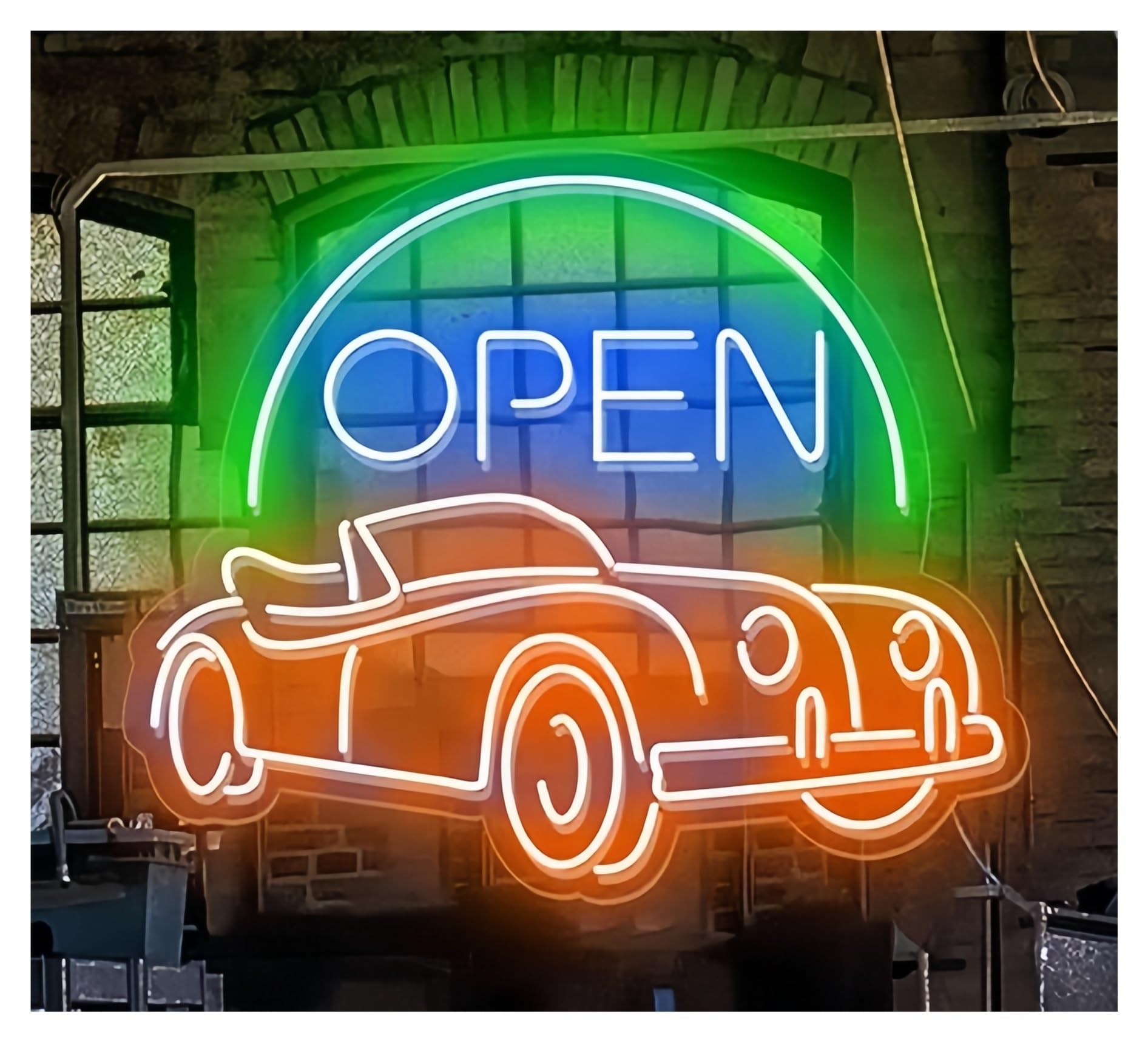 SHOUXI Sign Lamp Car Neon Signs Garage Decoration Garden Wall Light for Home Office Store 60X49cm(D)