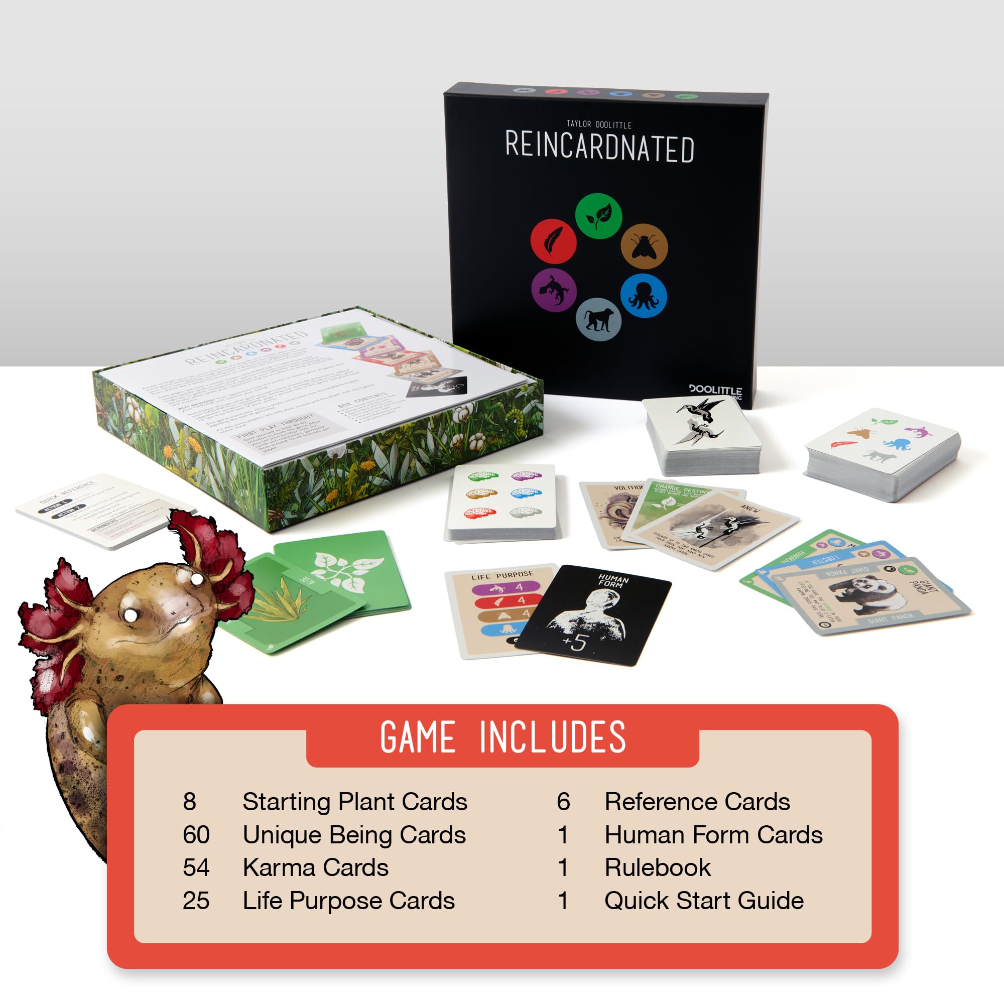 Cenyo Reincardnated by Doolittle Gaming - A Turn-Based Deck Drafting Card Game - Strategy Party Game for 2-6 Players on Family Game Night