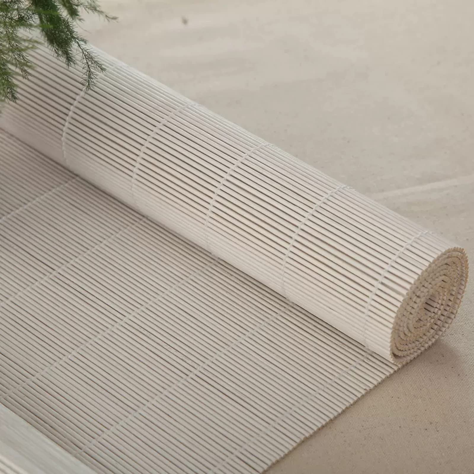 Estores de Bambú Natural,Persianas enrollables y estores Blanco,Persianas de Madera,Persiana de Decorativas,Incluye Accesorios,Personalizable (110 x 170 cm)
