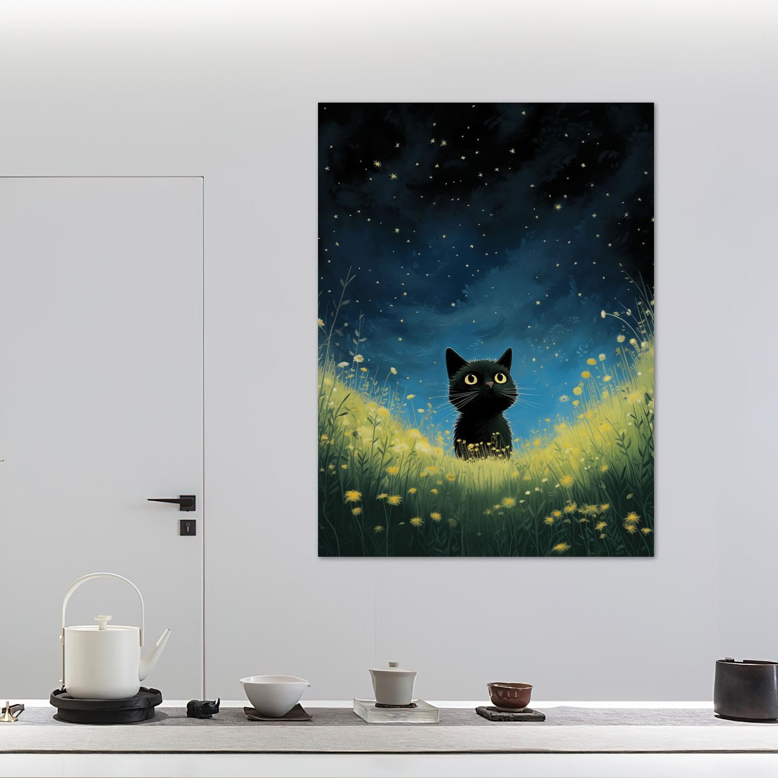 Impression de chat de qualité supérieure avec cadre intérieur en bois - 7
